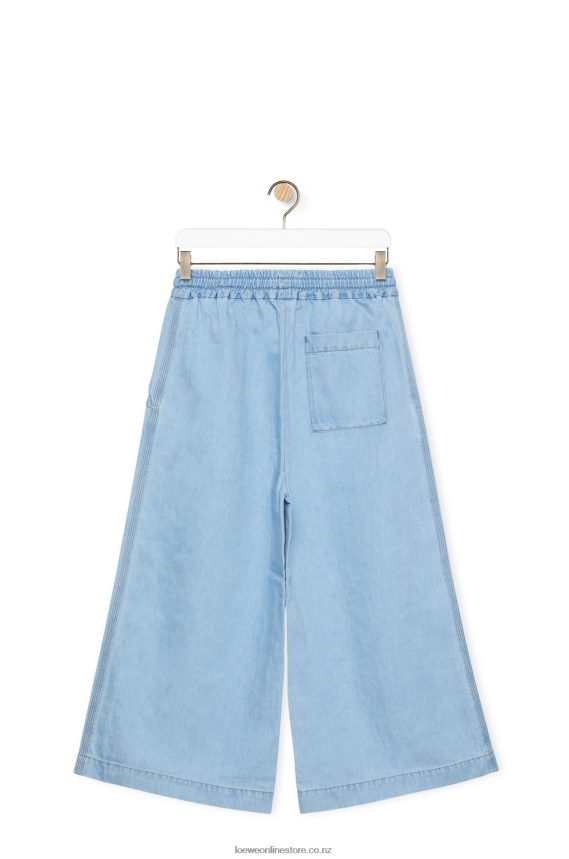 Loewe Women Cropped trousers in denim Light Denim LH60R1182