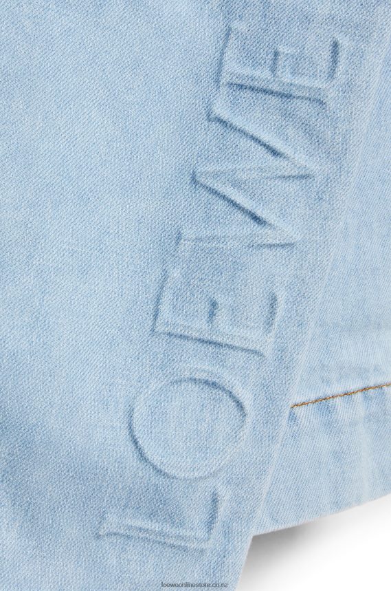 Loewe Women Cropped trousers in denim Light Denim LH60R1182