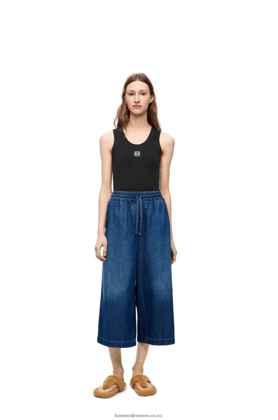 Loewe Women Cropped trousers in denim Washed Denim LH60R1194