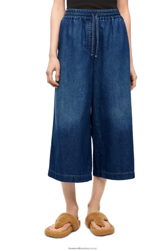 Loewe Women Cropped trousers in denim Washed Denim LH60R1194
