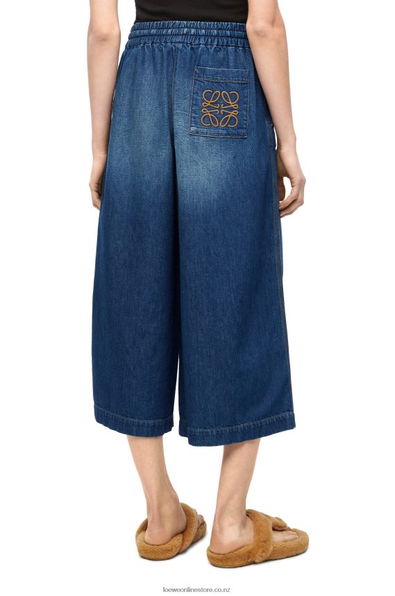 Loewe Women Cropped trousers in denim Washed Denim LH60R1194