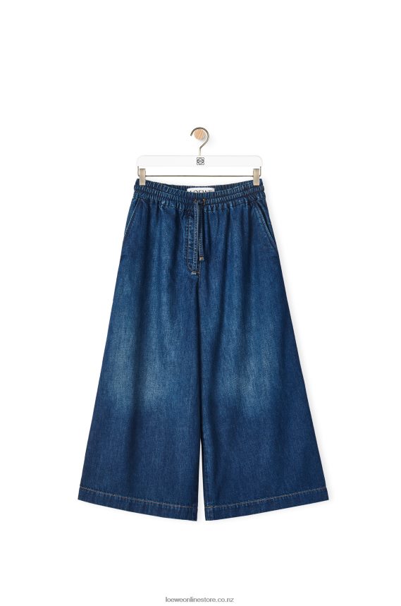 Loewe Women Cropped trousers in denim Washed Denim LH60R1194