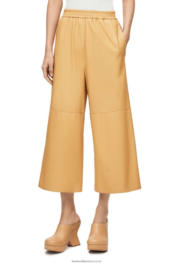 Loewe Women Cropped trousers in nappa Sand/Butter LH60R1113