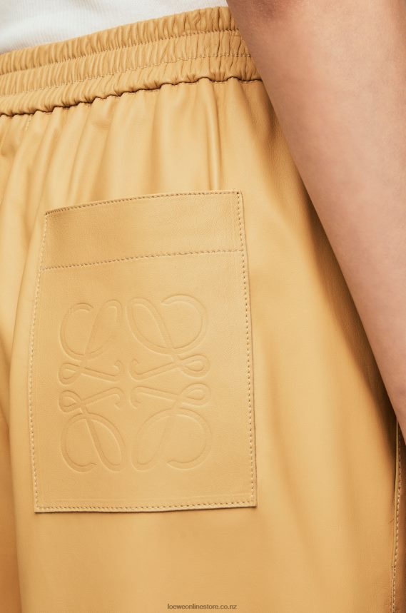 Loewe Women Cropped trousers in nappa Sand/Butter LH60R1113