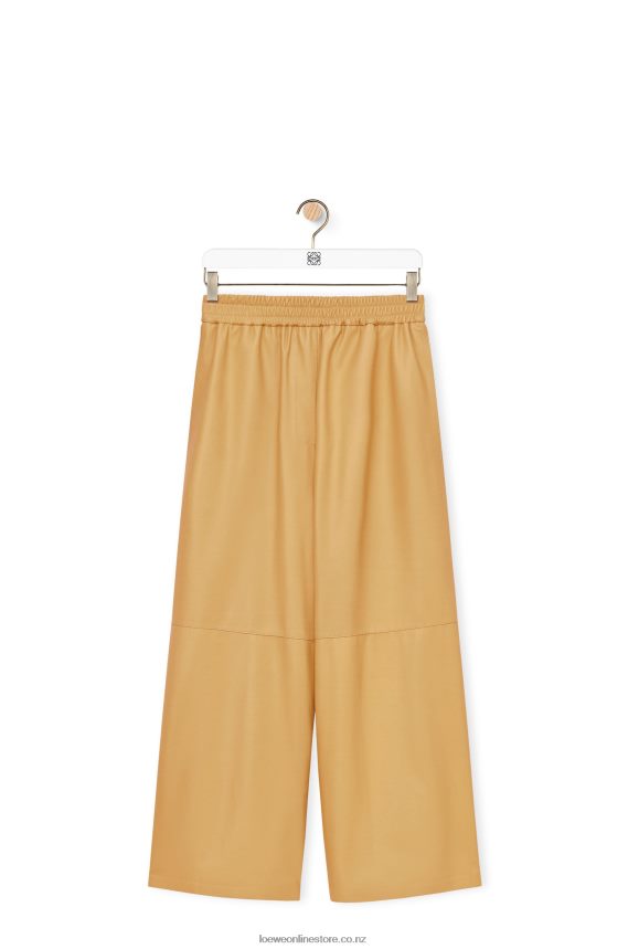 Loewe Women Cropped trousers in nappa Sand/Butter LH60R1113