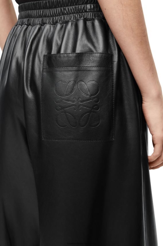 Loewe Women Cropped trousers in nappa lambskin Black LH60R1141
