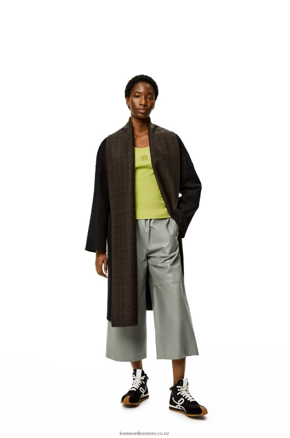 Loewe Women Cropped trousers in nappa lambskin Grey LH60R1143