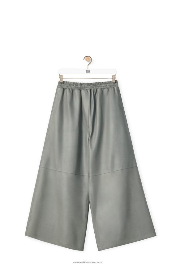 Loewe Women Cropped trousers in nappa lambskin Grey LH60R1143