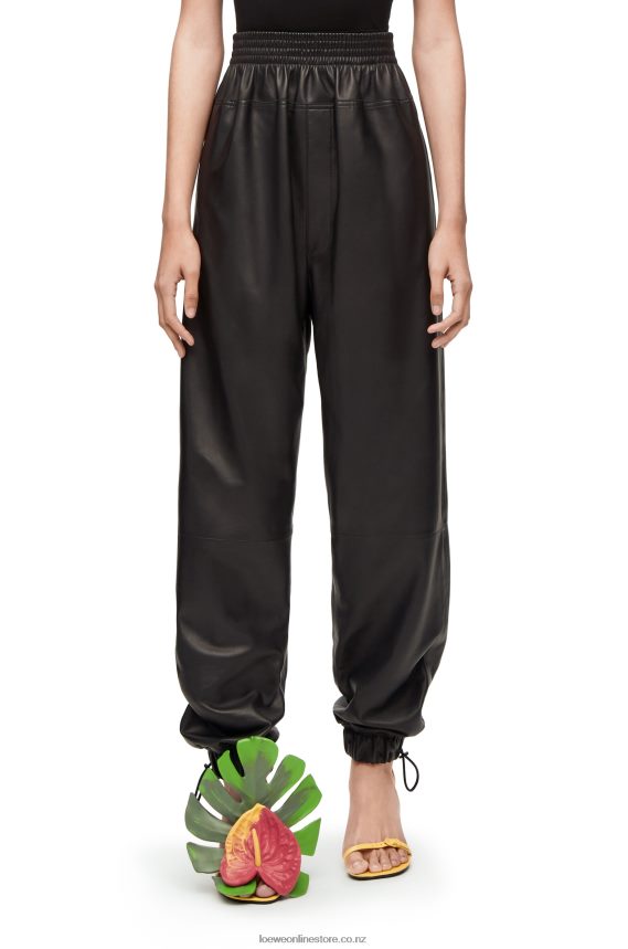 Loewe Women Elasticated trousers in nappa Black LH60R1109