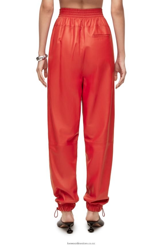 Loewe Women Elasticated trousers in nappa Red LH60R1108