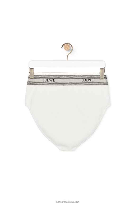 Loewe Women Knit briefs in viscose White LH60R965