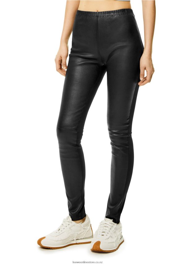 Loewe Women Leggings in nappa lambskin Black LH60R1145