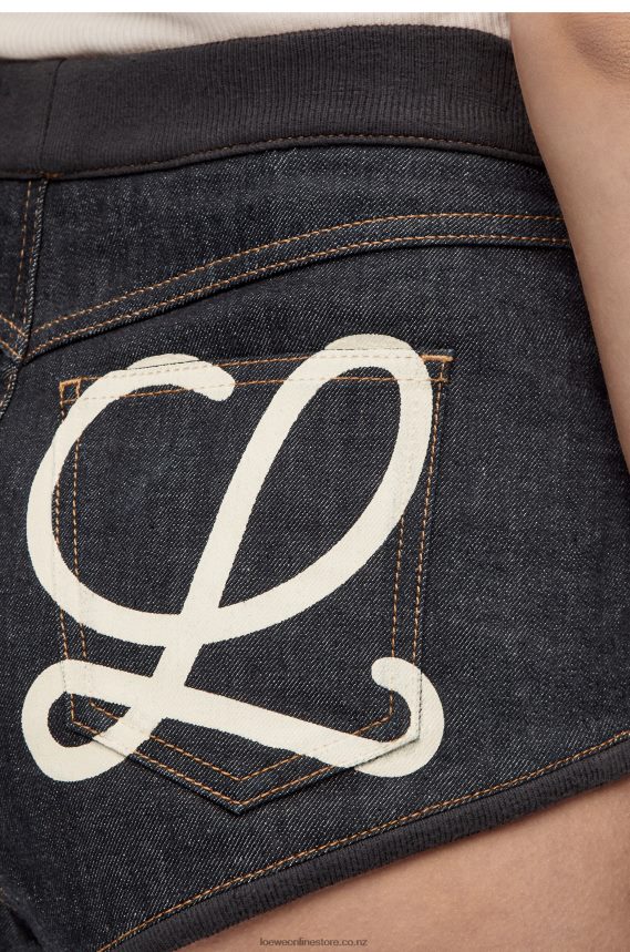 Loewe Women Stretch briefs in denim Raw Denim LH60R1185