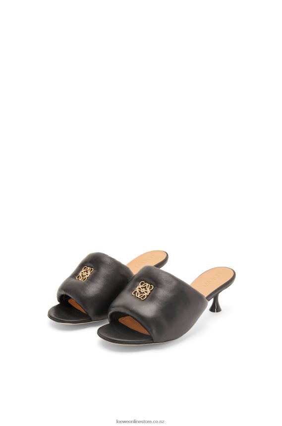 Loewe Women Anagram padded mule in lambskin Black LH60R755