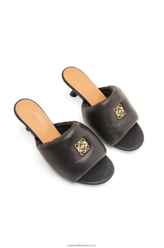 Loewe Women Anagram padded mule in lambskin Black LH60R755