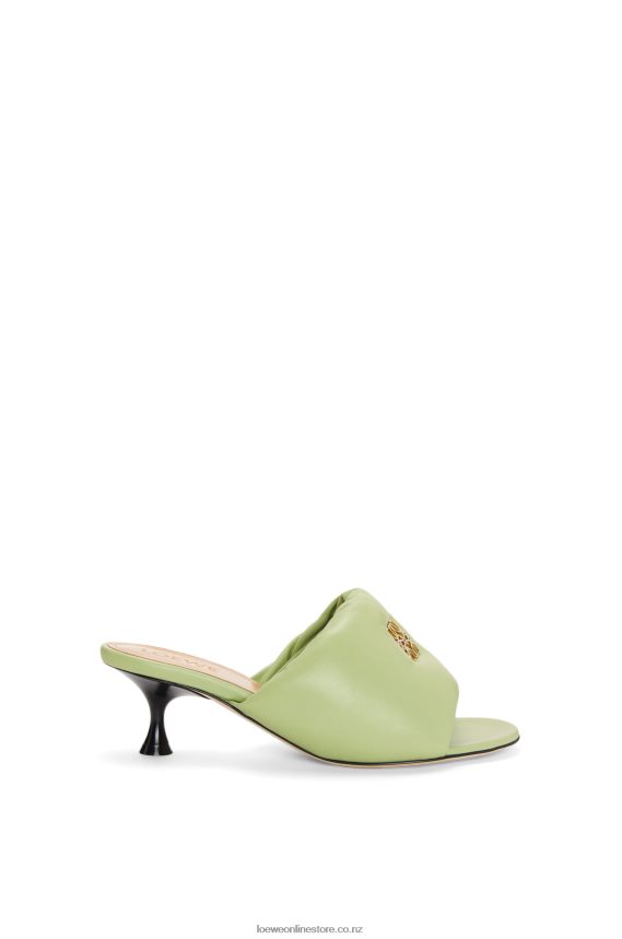 Loewe Women Anagram padded mule in lambskin Pale Green LH60R754