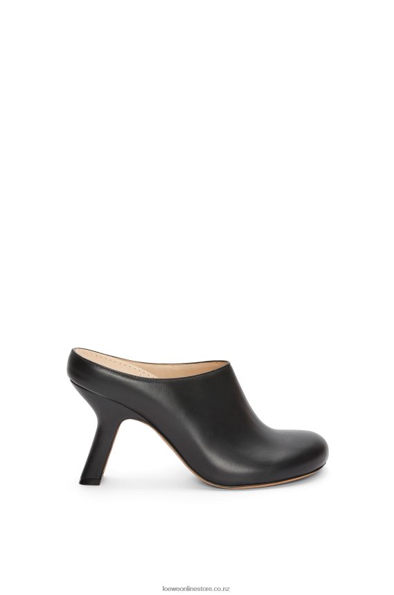 Loewe Women Terra heel clog in calfskin Black LH60R740