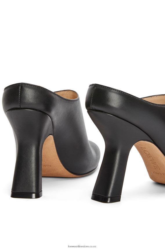 Loewe Women Terra heel clog in calfskin Black LH60R740