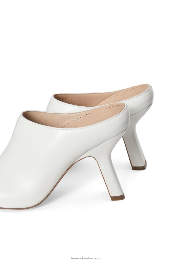 Loewe Women Terra heel clog in calfskin White LH60R742