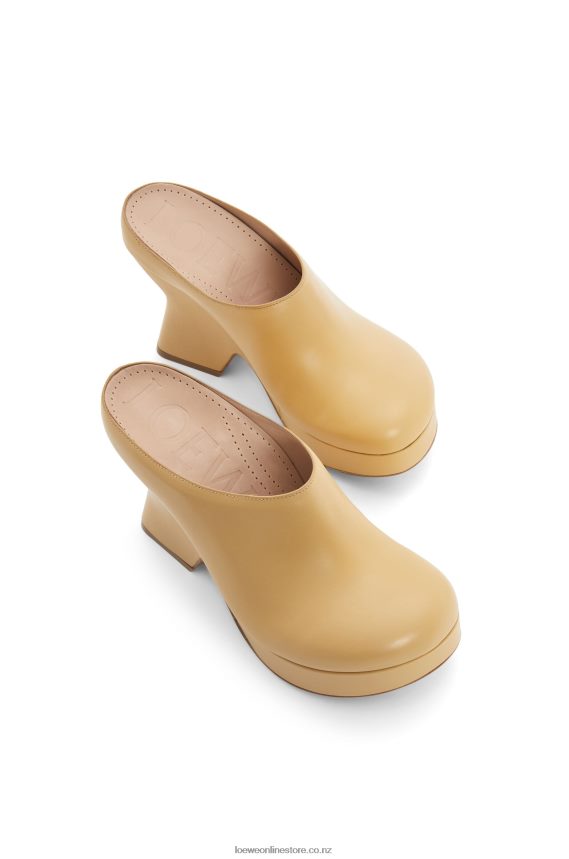 Loewe Women Terra wedge clog in calfskin Medium Concealer LH60R745