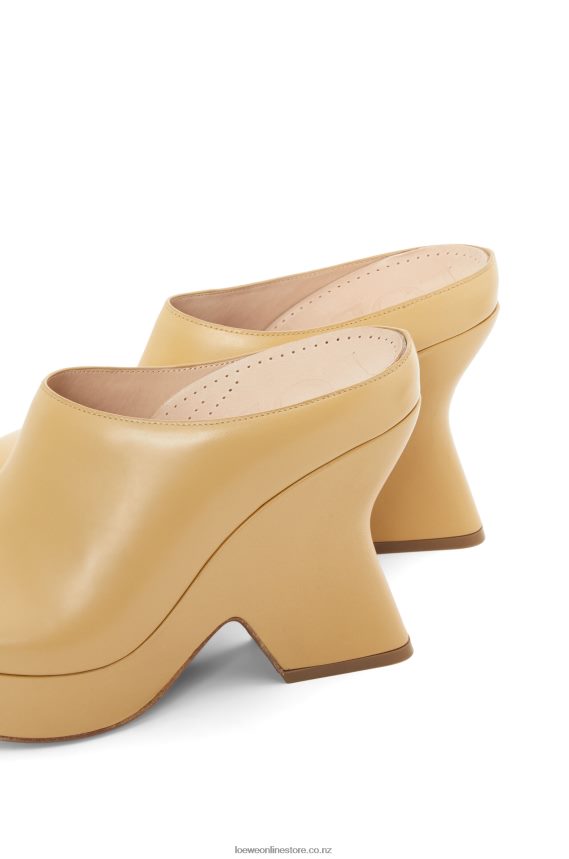 Loewe Women Terra wedge clog in calfskin Medium Concealer LH60R745