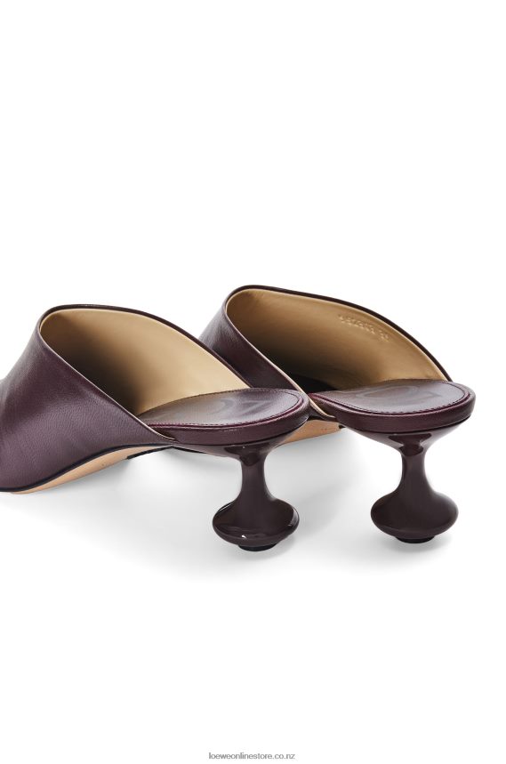 Loewe Women Toy mule in goatskin Burgundy LH60R738