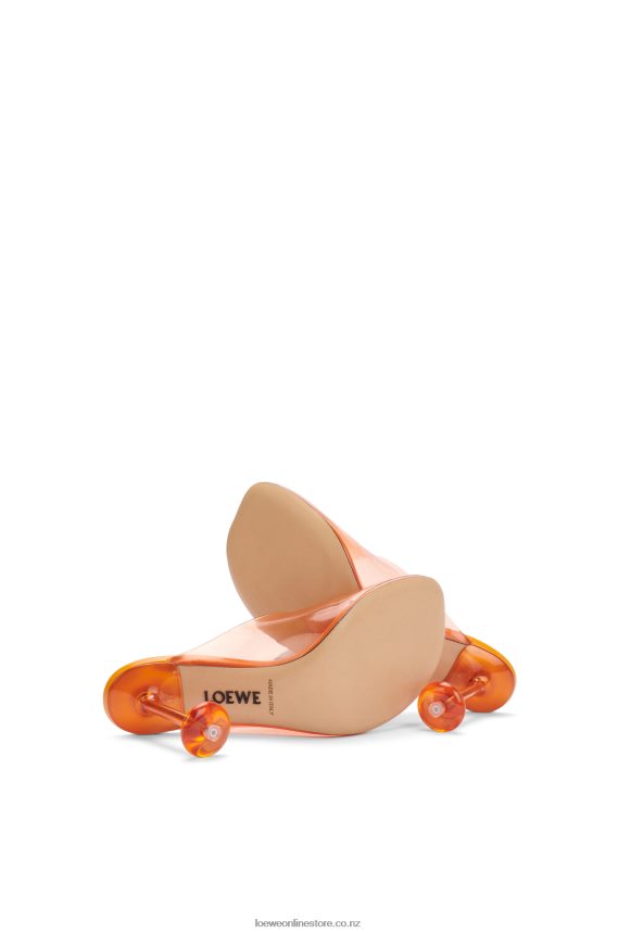 Loewe Women Toy mule in transparent material Transparent Orange LH60R766