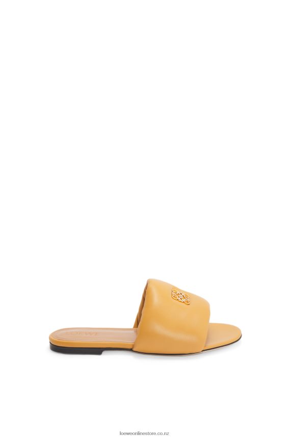Loewe Women Anagram padded slide in lambskin Desert LH60R684