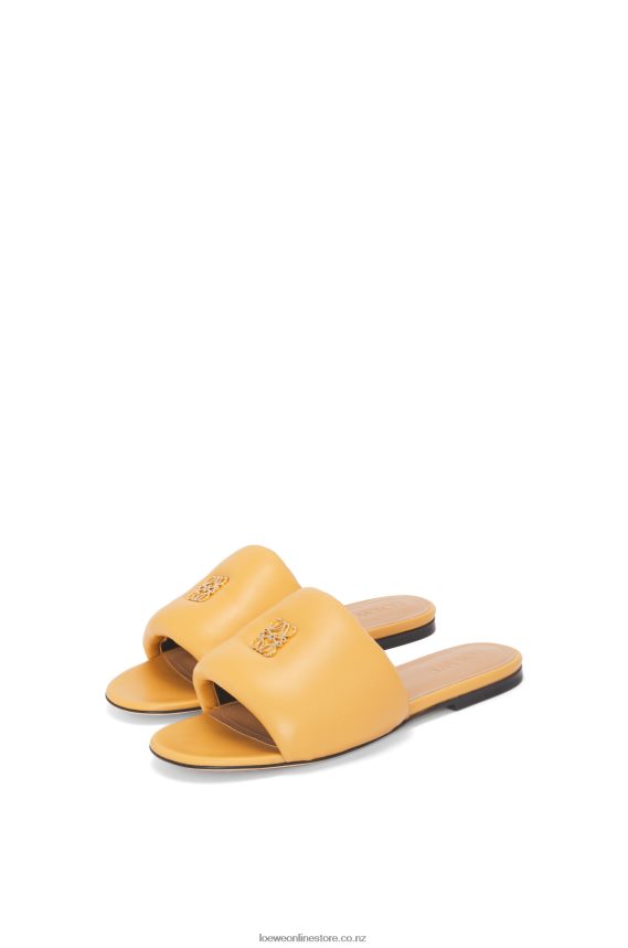 Loewe Women Anagram padded slide in lambskin Desert LH60R684