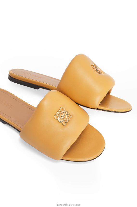 Loewe Women Anagram padded slide in lambskin Desert LH60R684