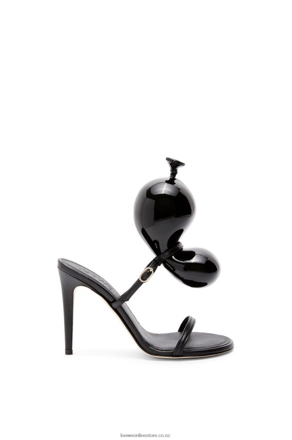 Loewe Women Balloon sandal in lambskin Black LH60R707