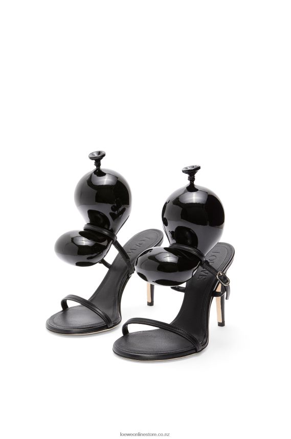 Loewe Women Balloon sandal in lambskin Black LH60R707