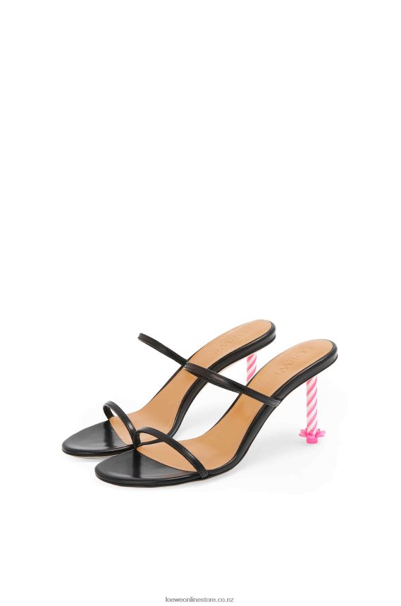 Loewe Women Birthday candle sandal in goatskin Black LH60R712