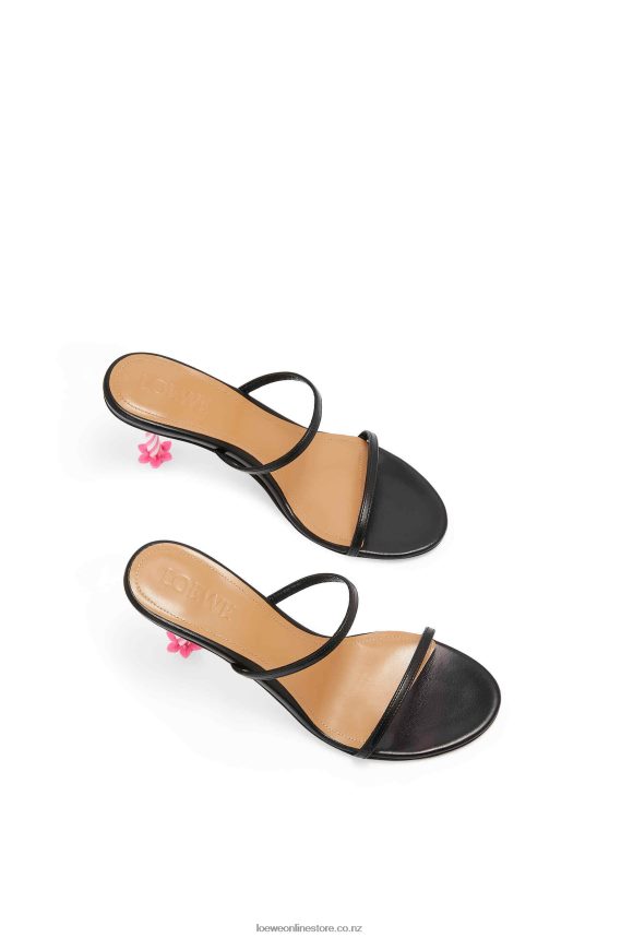 Loewe Women Birthday candle sandal in goatskin Black LH60R712