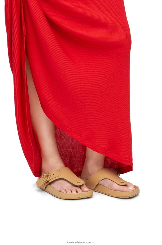 Loewe Women Ease toe post sandal in goatskin Medium Concealer LH60R683