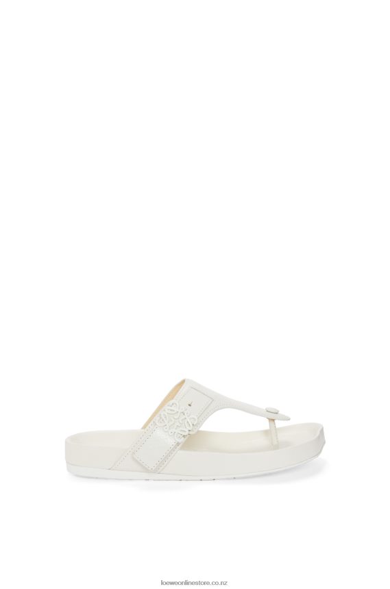 Loewe Women Ease toe post sandal in goatskin White LH60R679