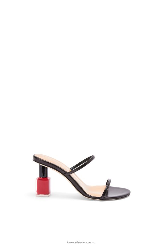 Loewe Women Nail polish sandal in goatskin Black LH60R709