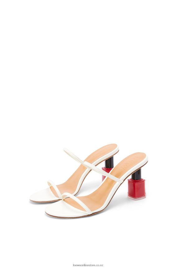 Loewe Women Nail polish sandal in goatskin White LH60R710
