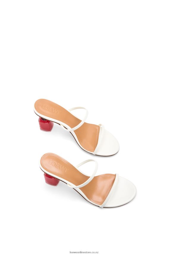 Loewe Women Nail polish sandal in goatskin White LH60R710