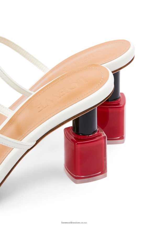 Loewe Women Nail polish sandal in goatskin White LH60R710
