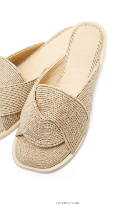Loewe Women Petal slide in jute Natural LH60R698
