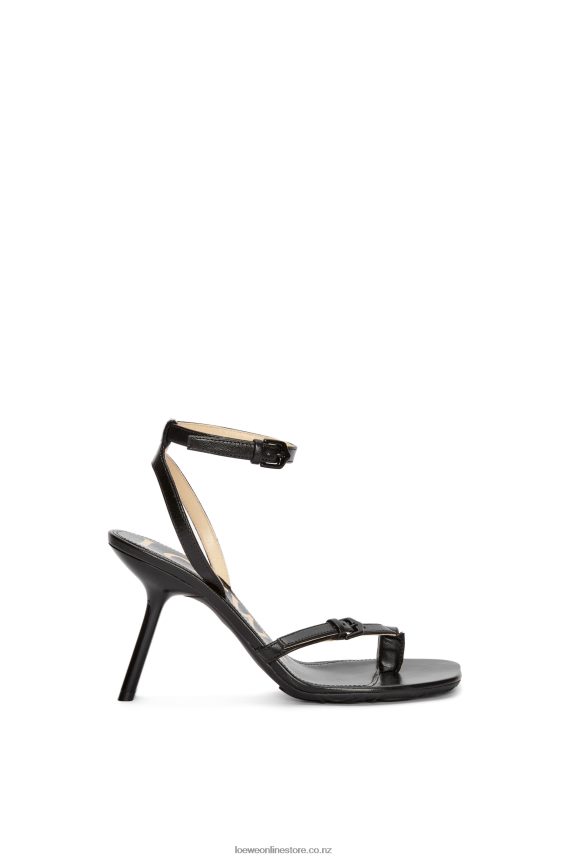 Loewe Women Petal stiletto sandal in lambskin Black LH60R671