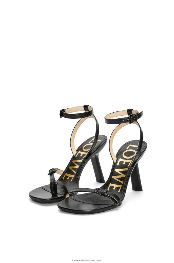 Loewe Women Petal stiletto sandal in lambskin Black LH60R671