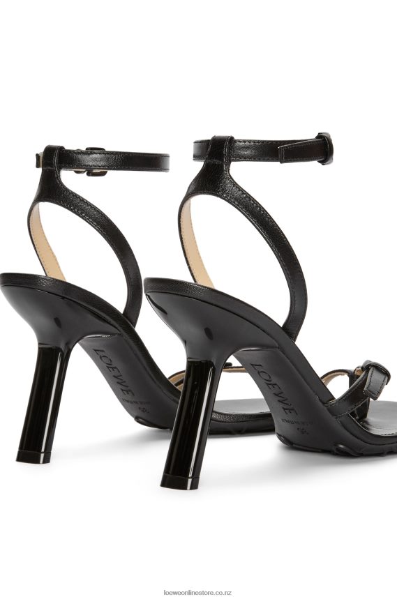 Loewe Women Petal stiletto sandal in lambskin Black LH60R671
