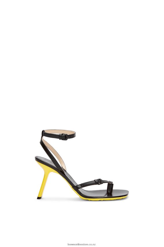 Loewe Women Petal stiletto sandal in lambskin Black LH60R677