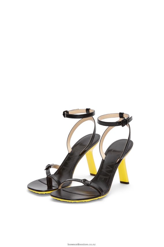 Loewe Women Petal stiletto sandal in lambskin Black LH60R677
