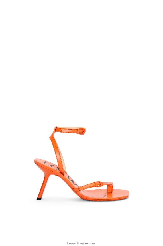 Loewe Women Petal stiletto sandal in lambskin Orange LH60R674