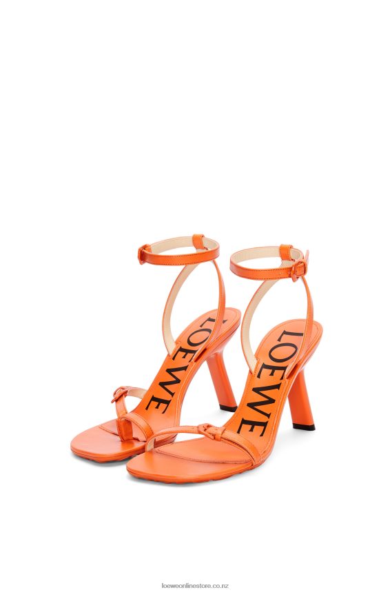 Loewe Women Petal stiletto sandal in lambskin Orange LH60R674
