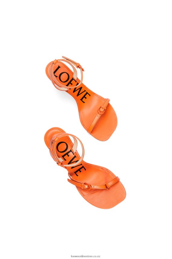 Loewe Women Petal stiletto sandal in lambskin Orange LH60R674