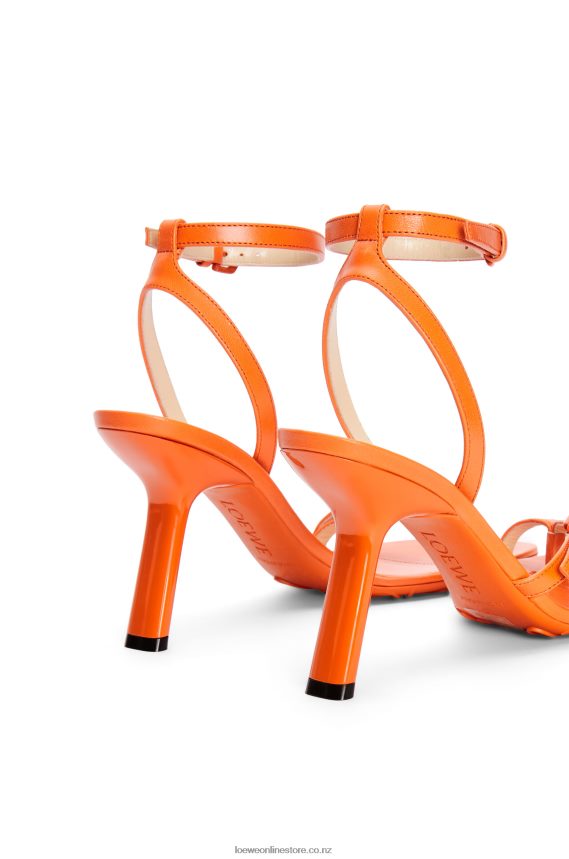 Loewe Women Petal stiletto sandal in lambskin Orange LH60R674